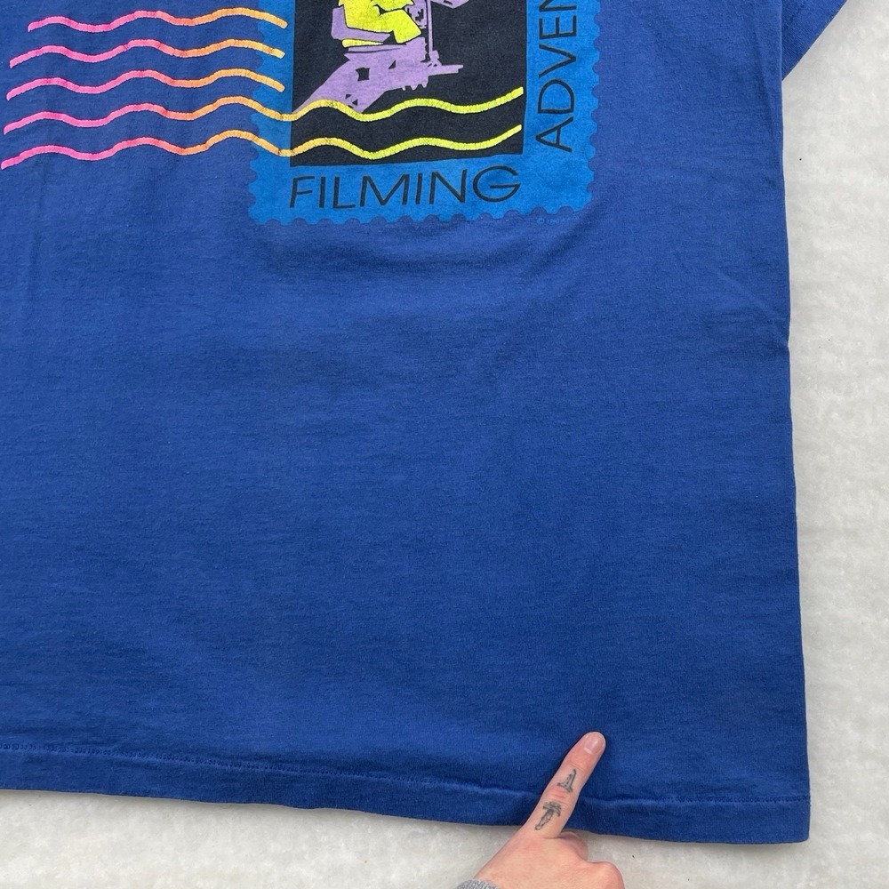 Vintage 1990 Universal Studios Hollywood Filming Adventure Tshirt Men's XL - Picture 6 of 7